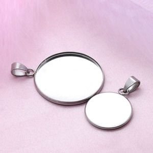 Stainless Steel Round <b>Disc</b> Pendant Base For Necklace Making <b>Gold</b> Silver Color Jewelry Accessories Multi Size DIY Findings - Product Image 4