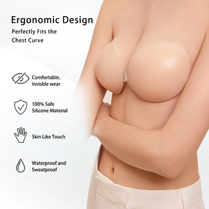 2025 fábrica Venta caliente agrandar bestia levantar mujeres maduras adhesivo sujetador de silicona sin tirantes - Product Image 4