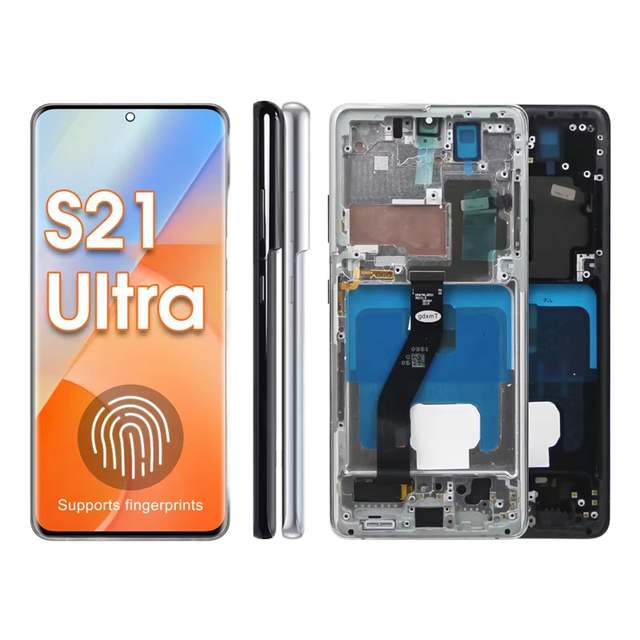 For S21 Ultra OLED Display 350-400cd Luminance 5G Compatible With Fingerprint Identification