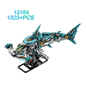MJI 13154 Tiburón <span class=keywords><strong>Martillo</strong></span> Mecánico, Bloques de Construcción Creativos para Armar, Colección de Modelos DIY, Rompecabezas para Niños, Juego de Bloques de Plástico - Product Image 1