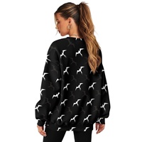 Sweat-shirts à capuche décontractés surdimensionnés pour femmes, motif oiseau Iwa Hawaï, col rond, épaules tombantes, vente en gros