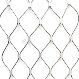 Filet en corde tressée en acier inoxydable à trous personnalisés, flexible, pour la protection des animaux, cages à oiseaux, volière - Product Image 1