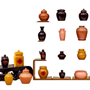 Weijin Simulation pot à vin et pot à thé en argile série bricolage paysage décoration accessoires Miniature Mini - Product Image 1