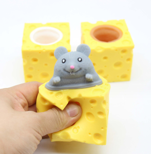 Giảm căng thẳng với phô mai thú cưng, phô mai chuột, bóng áp lực vui nhộn, lỗ thông gió, cốc sóc, Đồ chơi khăm, đồ chơi khó chịu - Product Image 4