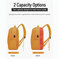 Sac à dos d'étudiant, de collège, de voyage, pour ordinateur portable, grande capacité, extensible, imperméable, en Oxford haute densité, avec logo personnalisé