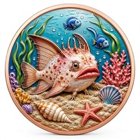 Pièce de monnaie en cuivre pur 999 de 1 oz, Nouveautés, Meilleures ventes, Série Panda Adorable, Imprimée UV, Haute Relief, Colorée, Édition de collection