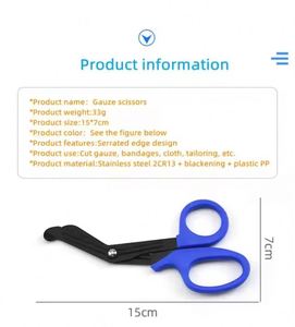 Camping Hiking Climbing EMT Shears-Heavy Duty Steel Waterproof Emergency Bandage Cutting <b>Tool</b> for Wilderness Survival Tour Use - Product Image 3