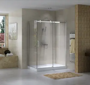 Luxury Bathroom Glass Shower Cabin Aluminium Profile Sliding Simple Shower Room Modern Shower Doors