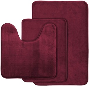 Juego de 3 Alfombras de Baño de Espuma Viscoelástica Gruesa FMT, Alfombras de Baño Antideslizantes de Franela, Lavables a Máquina, Alfombras para el Suelo del Baño para Uso Doméstico - Product Image 6