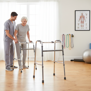 Top Rated Aluminium <b>Walker</b> – Medical <b>Walker</b>, Lightweight, Adjustable, Durable <b>Frame</b>, Smooth Rolling, Bulk Packaging - Product Image 3