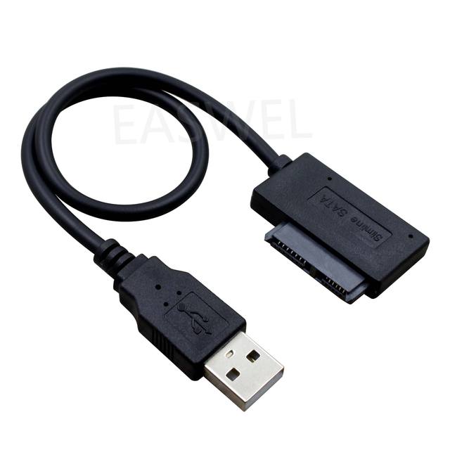 7+6 13Pin Slim SATA/IDE CD DVD to USB2.0 Optical Drive Cable Adapter Converter