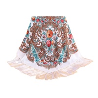 Meilleure vente châle en laine fine russe avec pompon