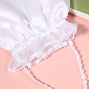 New Design White <b>Flower</b> Wedding Satin <b>Gift</b> <b>Bag</b> Bridal Showers Pouch Women Handbag with Custom logo - Product Image 4