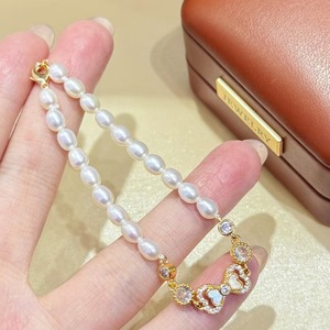 Pulsera de Perlas de Alta Calidad de 5-6 mm para Xiaomi, Elegante Pulsera con Nudo de Mariposa para Niñas de 5 a 6 Años - Product Image 2