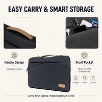 Housse pour ordinateur portable, fine, légère, avec poche pour poignée, pour ordinateur portable de 13,6 à 15,6 pouces, pour les voyages d'affaires et le bureau