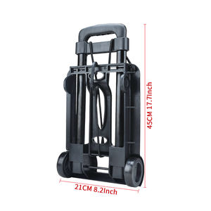 Precio barato, carro plano plegable, carro de compras plegable de metal móvil de almacén, camión de empuje manual grande de dos ruedas - Product Image 2