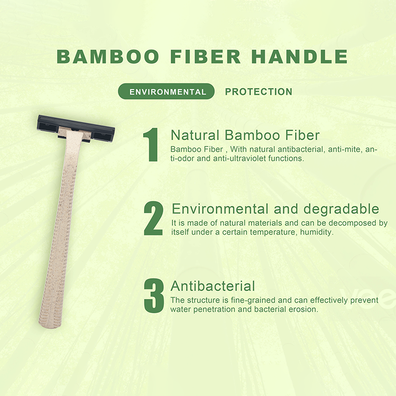 Eco Friendly Safety Biodegradable Disposable Razor Bamboo Shaving Razor