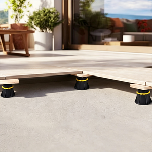Sunsbuild Factory Direct PP Plastic Adjustable Pedestal System Outdoor Kitchen Hotel <b>Decking</b> Tile Balcony Rooftop Raised Floor - Product Image 4