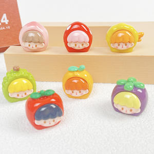 Chaîne de clés en résine DIY avec motif de fruits en trois dimensions, visage lumineux, accessoires en résine pour la fabrication de chaînes de clés - Product Image 6