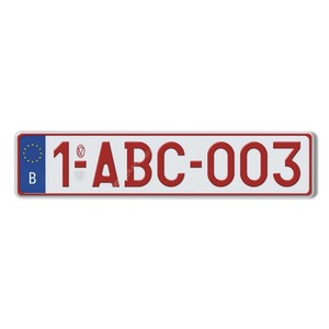 De euro de aluminio reflectante en relieve coche número Rusia ruso placa de licencia - Product Image 3