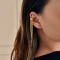 NOUVEAU BOUCLES D'OREILLES UNIQUES BRÉSILIENNES MEDUSA TAMPON CHANDELIER 2025 Dazan Plaqué Or 18k Hypoallergénique Bijoux de danseuse en acier inoxydable