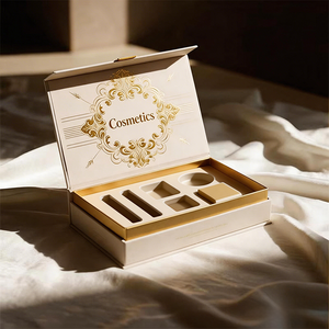 Boîte Cadeau en Papier Personnalisée ODM OEM de Luxe Haut de Gamme pour Coffret Cosmétique et Soins de la Peau <span class=keywords><strong>Magnétique</strong></span> Pliable Doublé - Product Image 1