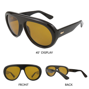 Occhiali da Sole Oversize Classici da Donna Stile Pilota, Occhiali da Sole Vintage Monoblocco, Occhiali da Sole alla Moda con Logo Stampato, Protezione UV - Product Image 2