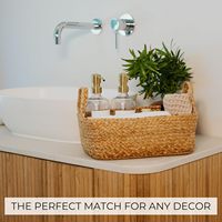 1 panier de rangement élégant en corde de jute naturelle pour étagères, bacs de rangement domestiques, organisateur