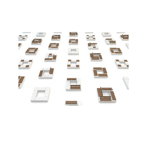 Nuevo Banco Modular Magic Stone de Hormigón GRC para Exteriores, Asiento para Parque, Diseño Personalizado, Paisajismo Municipal - Product Image 2