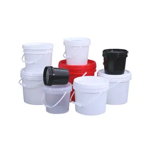 20L Wholesale Customize Color Printing Goods Clear Empty Round 5 Gallon Car Paint Bucket With Lid