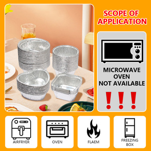 ถาดใส่อาหารอลูมิเนียมฟอยล์หม้อทรงกลมสินค้าคงคลัง - Product Image 4