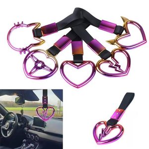 Cinghia di traino universale per auto in ABS, colorata, di lusso, per decorazione interna, con impugnatura e cinturino, all'ingrosso - Product Image 2