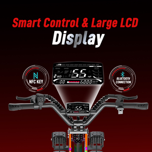 Scooter électrique tout-terrain intelligent 2025 à deux roues en aluminium, batterie 60 Ah, pneu 13 pouces, moteur 10000 W, vitesse 55 MPH, suspension intégrale - Product Image 5