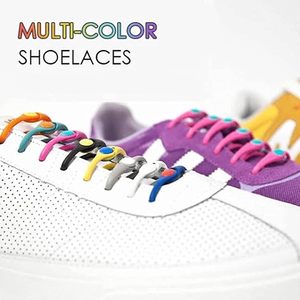 Lacci lacci elastici leganti pigri per bambini adulti senza cravatta in gomma speciale per <span class=keywords><strong>scarpe</strong></span> da ginnastica cerato finitura lacci elastici liberi per capi - Product Image 2