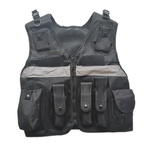Gilet tactique léger et respirant personnalisé, multifonctionnel, avec fermeture éclair, vêtement de sécurité en polyester, CS Crossing Jungle - Product Image 1