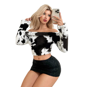 <span class=keywords><strong>Top</strong></span> court imprimé <span class=keywords><strong>dos</strong></span> <span class=keywords><strong>nu</strong></span> en tissu dobby vintage, coupe ajustée sexy, nouvelle collection automne-hiver, vente chaude - Product Image 5