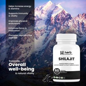 Capsules de Shilajit Pur Or OEM/ODM pour un Complément Énergétique Naturel de Haute Qualité 10000mg Shilajit de l'Himalaya pour Adultes 60 Comprimés - Product Image 3