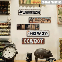 Letreros Decorativos de Pared Estilo Vaquero Vintage, Decoración Rústica para el Hogar