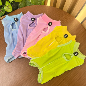 <b>Cat</b> Post Surgery Recovery Suit Soft Acrylic Fiber Anti Lick Protective Clothing <b>For</b> Neutered Spayed <b>Cats</b> Solid Color Pet <b>Clothes</b> - Product Image 2