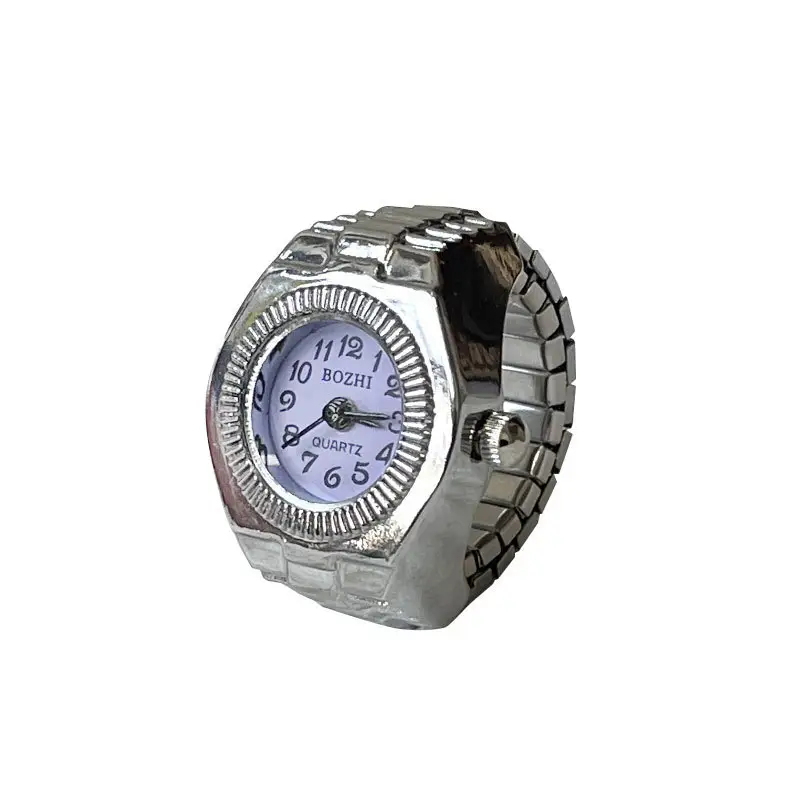 New Punk coppia orologio anello Mini Vintage Diamond Set cassa in lega misura regolabile orologio al quarzo da uomo e da donna