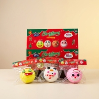 Balles anti-stress squishy de Noël, jouet à presser à visage changeant et à récupération lente, cadeau de Noël pour enfants et fêtes