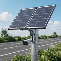 Panneau solaire 50W avec cadre en aluminium résistant à la corrosion, module d'énergie solaire hors réseau pour caméra routière et surveillance des routes rurales