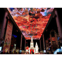 Pantalla LED de Interior a Todo Color, Video Wall HD, Pantalla LED Grande para Techo de Cabina de DJ