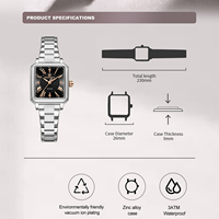 NAVIFORCE 5065 Dames Horloge en acier inoxydable Matériau Seiko Mouvement à quartz Montre pour femme Design de luxe en alliage de zinc