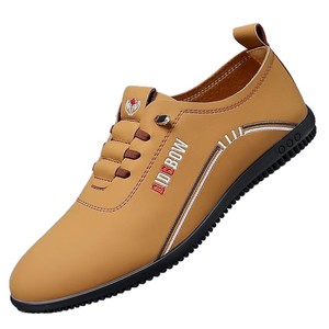 Mocassins pour hommes Oldbowl, bout rond, semelle en caoutchouc légère, chaussures décontractées, couleur unie, logo brodé - Product Image 5