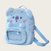 Sac à dos en peluche BT21 Minini en stock, sac à dos de voyage pour enfants avec fenêtre transparente, sac à dos de rangement en peluche Kpop