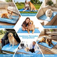 Tapis rafraîchissant pour chien de luxe auto-refroidissant, solide, respirant, antidérapant, en latex, pliable, facile à laver