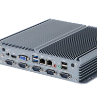 PC embarqué sans ventilateur Pentium J3710, 6 ports COM RS232 RS485, 8 ports USB, 2 ports GbE, VGA, audio, montage mural, applications médicales, éducation électronique, automatisation, silencieux