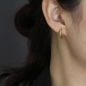 Descuento por Tiempo Limitado 70% Pendientes de Plata de Ley S925 con Oro de 18K y Circonitas Geométricas para Mujer, Joyería de Moda Colleen - Product Image 3