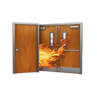 Portes en bois massif ignifugées avec quincaillerie de marque chinoise de premier plan - Utilisation commerciale et scolaire pour un design moderne